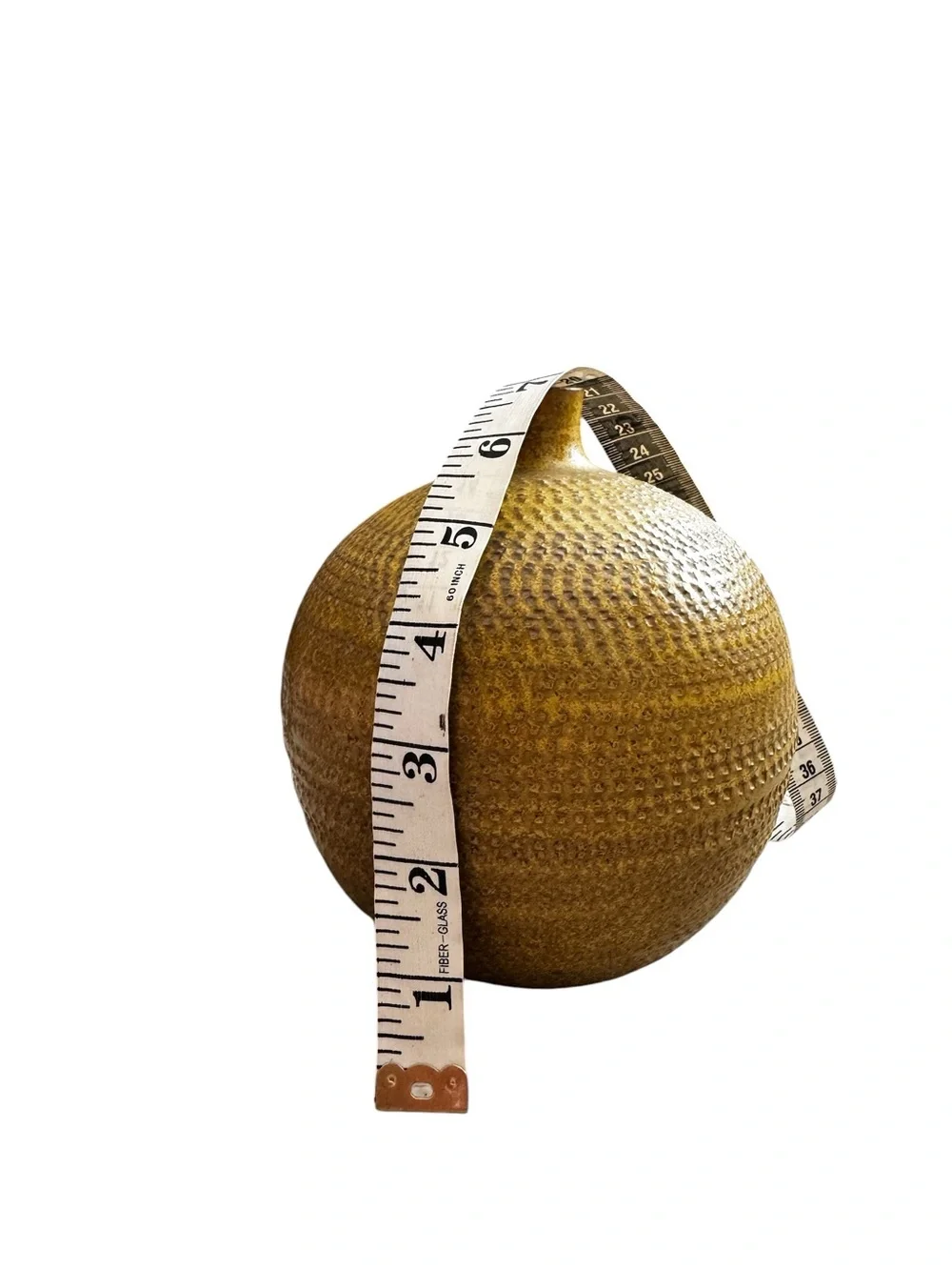 VTG Otagiri Mercantile Company pottery / bud vase, Dijon mustard yellow, 1960’s